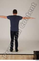 Whole Body Man T poses White Casual Slim Standing Street photo references